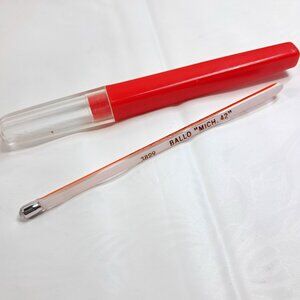 Vintage Ballo Thermometer 3829 red plastic case Rectal Fever Mich.42 Mich 42